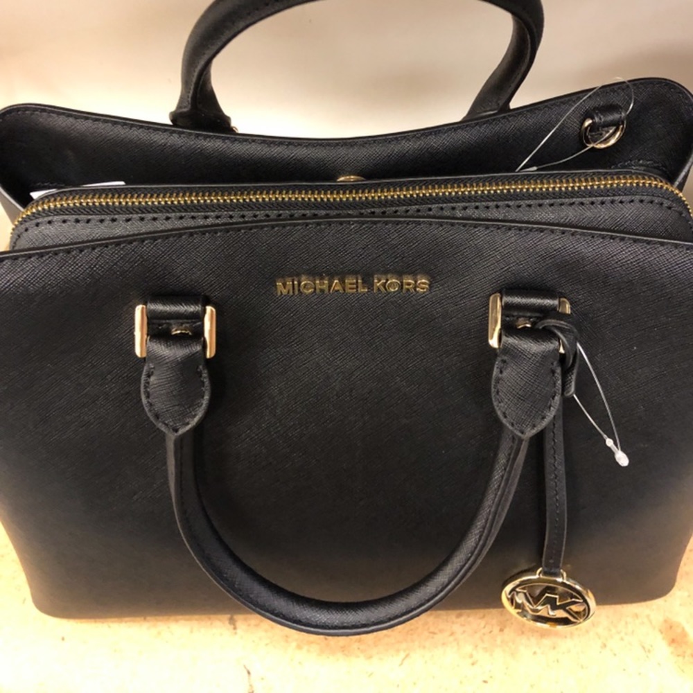 Michael Kors Large Savannah Black Satchel
